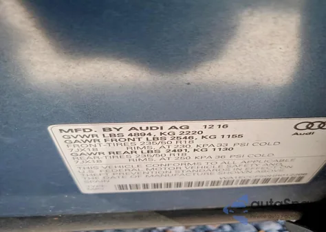 2017 Audi Q3 Premium z USA, uszkodzony, nr VIN WA1ECCFS0HR012366